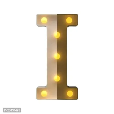 Wah!! Store 8.5 Inch I LED Golden Marquee Letter Light Sign 26 Golden Alphabet Light Up Marquee Letters Sign for Wedding Birthday Party Christmas Home Bar Decoration
