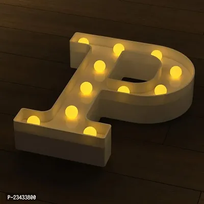 Marquee Alphabet Shaped Led Light for-Asthetic Decorations Letter Light for Romantic Gift, Diwali Decoration Item, Home Decoration, Night Light Lamp and Wall Lamp (P)-thumb3