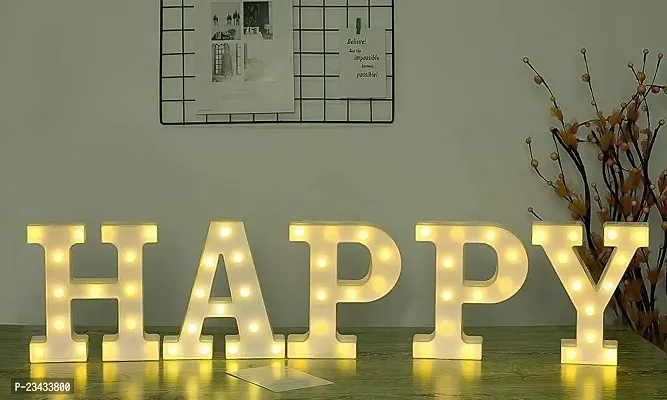 Marquee Alphabet Shaped Led Light for-Asthetic Decorations Letter Light for Romantic Gift, Diwali Decoration Item, Home Decoration, Night Light Lamp and Wall Lamp (P)-thumb5