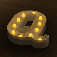 Marquee Alphabet Shaped Led Light for-Asthetic Decorations Letter Light for Romantic Gift, Diwali Decoration Item, Home Decoration, Night Light Lamp and Wall Lamp (Q)-thumb1