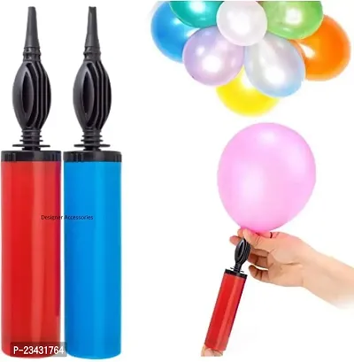 Economy Balloon Manual Hand Pump for Latex Foil, Helium Air Baloon/Airpump/Balloons Pumper (Multicolor)-thumb0