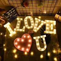 Marquee Alphabet Shaped Led Light for-Asthetic Decorations Letter Light for Romantic Gift, Diwali Decoration Item, Home Decoration, Night Light Lamp and Wall Lamp (L)-thumb4