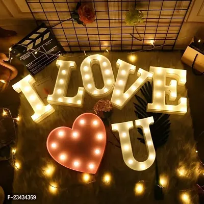 Marquee Alphabet Shaped Led Light for-Asthetic Decorations Letter Light for Romantic Gift, Diwali Decoration Item, Home Decoration, Night Light Lamp and Wall Lamp (L)-thumb5