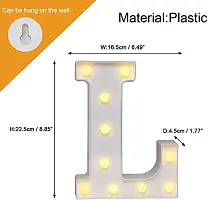 Marquee Alphabet Shaped Led Light for-Asthetic Decorations Letter Light for Romantic Gift, Diwali Decoration Item, Home Decoration, Night Light Lamp and Wall Lamp (L)-thumb1