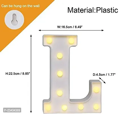 Marquee Alphabet Shaped Led Light for-Asthetic Decorations Letter Light for Romantic Gift, Diwali Decoration Item, Home Decoration, Night Light Lamp and Wall Lamp (L)-thumb2