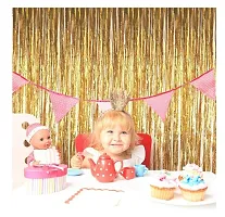 The Golden Store Products Metallic Fringe Foil Curtain 3ft ? 6ft for Birthday | Wedding | Anniversary Party Decorations-thumb1