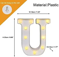 Wah!! Store 8.5 Inch U LED Golden Marquee Letter Light Sign 26 Golden Alphabet Light Up Marquee Letters Sign for Wedding Birthday Party Christmas Home Bar Decoration-thumb3