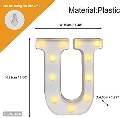 Wah!! Store 8.5 Inch U LED Golden Marquee Letter Light Sign 26 Golden Alphabet Light Up Marquee Letters Sign for Wedding Birthday Party Christmas Home Bar Decoration-thumb4