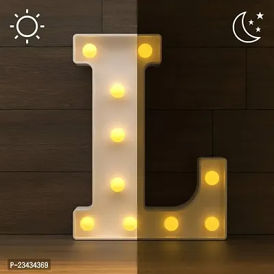 Marquee Alphabet Shaped Led Light for-Asthetic Decorations Letter Light for Romantic Gift, Diwali Decoration Item, Home Decoration, Night Light Lamp and Wall Lamp (L)-thumb0