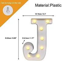 Marquee Alphabet Shaped Led Light for-Asthetic Decorations Letter Light for Romantic Gift, Diwali Decoration Item, Home Decoration, Night Light Lamp and Wall Lamp (J)-thumb1