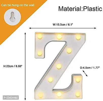 Marquee Alphabet Shaped Led Light for-Asthetic Decorations Letter Light for Romantic Gift, Diwali Decoration Item, Home Decoration, Night Light Lamp and Wall Lamp (Z)-thumb5