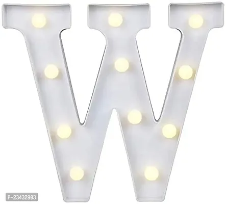Marquee Alphabet Shaped Led Light for-Asthetic Decorations Letter Light for Romantic Gift, Diwali Decoration Item, Home Decoration, Night Light Lamp and Wall Lamp (W)