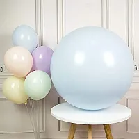 Wah!! Store Pastel Blue Color Big Jumbo Balloon for Pastel Themed Birthday Decoration | Baby Shower | Engagement| Bladder Balloon | 18 Inches | Pack of 10-thumb1