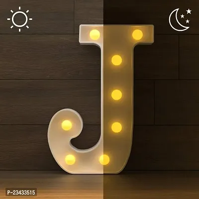 Marquee Alphabet Shaped Led Light for-Asthetic Decorations Letter Light for Romantic Gift, Diwali Decoration Item, Home Decoration, Night Light Lamp and Wall Lamp (J)-thumb5