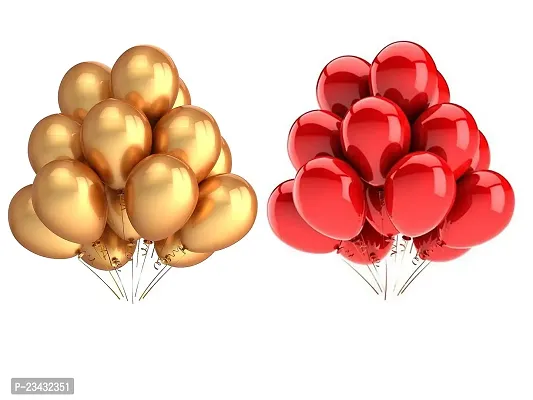 Wah!! Store MADE IN INDIA 10inch Metallic Balloons for Birthday Decoration / Anniversary Party Decoration-thumb0