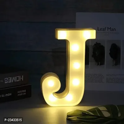 Marquee Alphabet Shaped Led Light for-Asthetic Decorations Letter Light for Romantic Gift, Diwali Decoration Item, Home Decoration, Night Light Lamp and Wall Lamp (J)