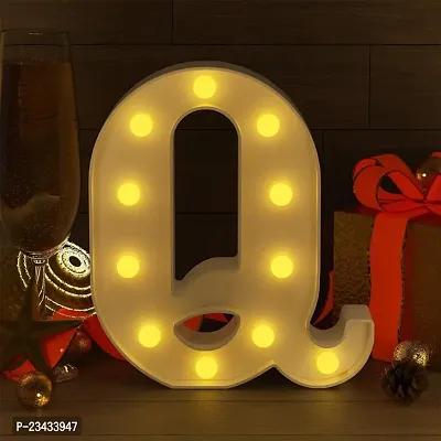 Marquee Alphabet Shaped Led Light for-Asthetic Decorations Letter Light for Romantic Gift, Diwali Decoration Item, Home Decoration, Night Light Lamp and Wall Lamp (Q)-thumb3