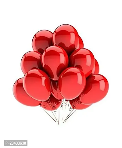 Wah!! Store MADE IN INDIA 10inch Metallic Balloons for Birthday Decoration / Anniversary Party Decoration(Red,Pack of 50)