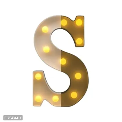 Wah!! Store 8.5 Inch S LED Golden Marquee Letter Light Sign 26 Golden Alphabet Light Up Marquee Letters Sign for Wedding Birthday Party Christmas Home Bar Decoration