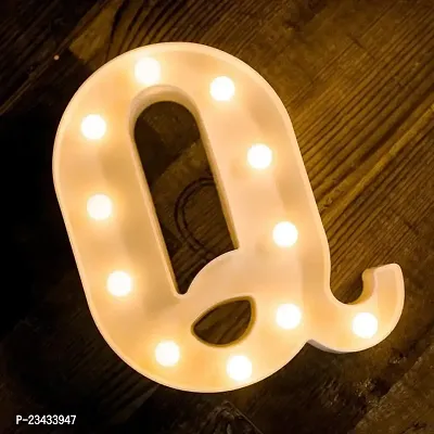 Marquee Alphabet Shaped Led Light for-Asthetic Decorations Letter Light for Romantic Gift, Diwali Decoration Item, Home Decoration, Night Light Lamp and Wall Lamp (Q)