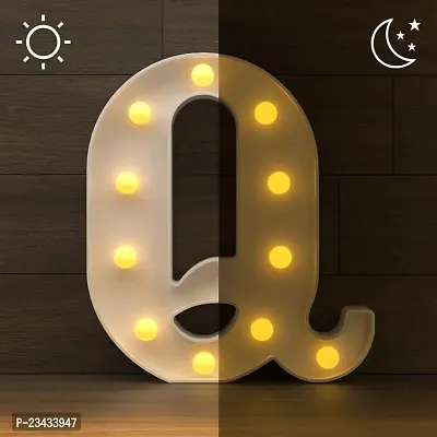 Marquee Alphabet Shaped Led Light for-Asthetic Decorations Letter Light for Romantic Gift, Diwali Decoration Item, Home Decoration, Night Light Lamp and Wall Lamp (Q)-thumb4