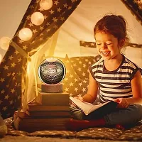 3D Galaxy Crystal Ball Night Light, LED Solar System Crystal Ball Night Light with Wooden Base-thumb3