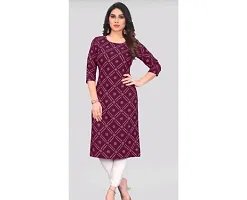 Stylish Purple Synthetic Kurta For Women-thumb1