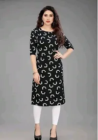 Stylish Black Synthetic Kurta For Women-thumb1