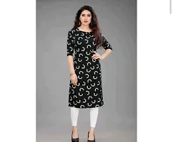 Stylish Black Synthetic Kurta For Women-thumb1