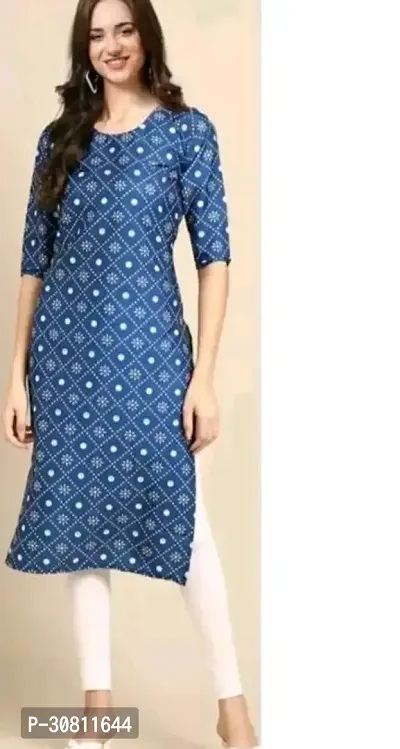 Stylish Blue Synthetic Kurta For Women-thumb2