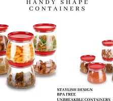 Container Jar Set For Kitchen - 900ml Set Of 2 | Jar Set For Kitchen| Air Tight Containers For Kitchen Storage RED-thumb1