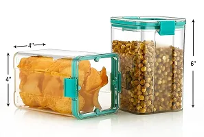 Useful Plastic Unbreakable Airtight Square Containers Set-1100 Ml Each, Pack Of 4-thumb1