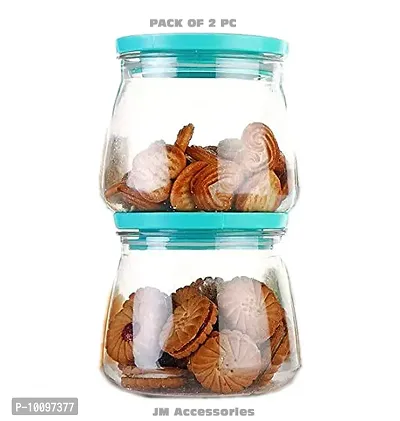 Container Jar Set For Kitchen - 900ml Set Of 2 | Jar Set For Kitchen| Air Tight Containers For Kitchen Storage Green