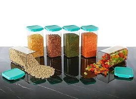 Stylish Plastic Jars  Containers For Kitchen Pack Of 4-thumb1