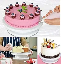 Useful Cake Decorating Revolving Icing Turntable Stand Rotating Platform Plastic Cake Server-thumb2