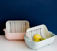 Useful Plastic Blue Basket-thumb1