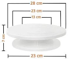 Stylish Fancy Cake Decorating Revolving Icing Turntable Stand Rotating Platform Plastic Cake Server-thumb3