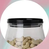 Container Jar Set For Kitchen - 900ml Set Of 6 | Jar Set For Kitchen| Air Tight Containers For Kitchen Storage BLACK-thumb1