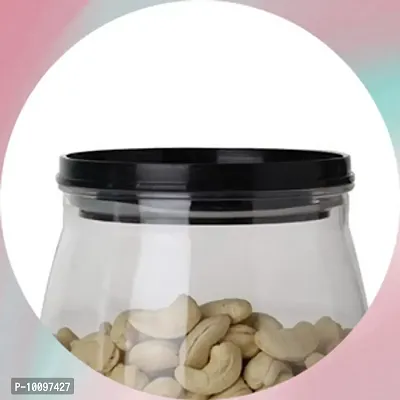 Container Jar Set For Kitchen - 900ml Set Of 6 | Jar Set For Kitchen| Air Tight Containers For Kitchen Storage BLACK-thumb2