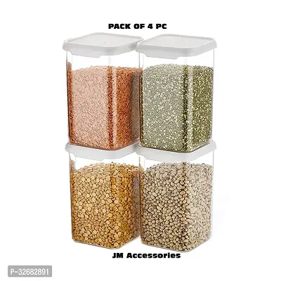 Stylish Plastic Jars  And Containers For Kitchen Pack Of 4