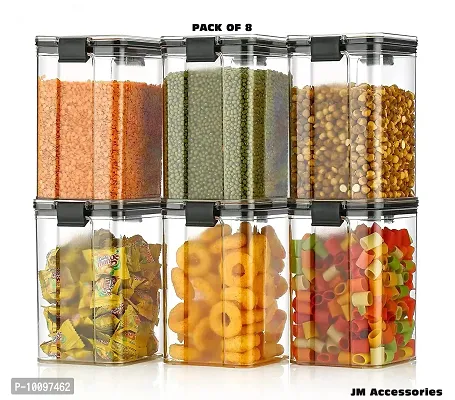 Air Tight Containers For Kitchen Storage Set, Dishwasher Safe Kichen Matieral 1100 ML  -Pack Of 6