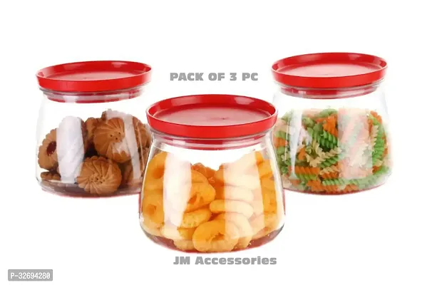 Useful Plastic Airtight Containers Jar Set -900 Ml Each, Pack Of 3-thumb0