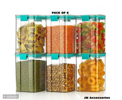 Useful Plastic Air Tight Storage Containers-1100 Ml Each, Pack Of 6-thumb0