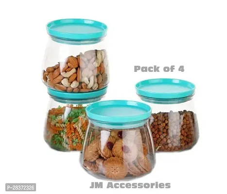 MATUKI Airtight Container Jar Set For Kitchen - 900ml Set Of 4 | Jar Set For Kitchen | Kitchen Organizer Container Set Items | Air Tight Containers For Kitchen Storage GREEN