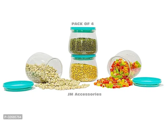 Stylish Plastic Jars  Containers For Kitchen Pack Of 4-thumb0