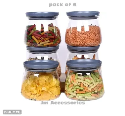 Airtight Container Jar Set For Kitchen- 900ml Set Of 6-thumb0