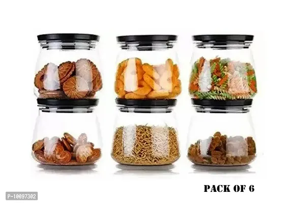 Container Jar Set For Kitchen - 900ml Set Of 6 | Jar Set For Kitchen| Air Tight Containers For Kitchen Storage-thumb0