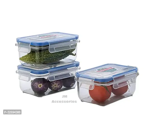 Useful Plastic Airtight Food Storage Containers-Pack Of 3-thumb0