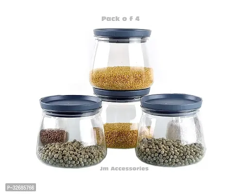 Stylish Plastic Jars  Containers For Kitchen Pack Of 4