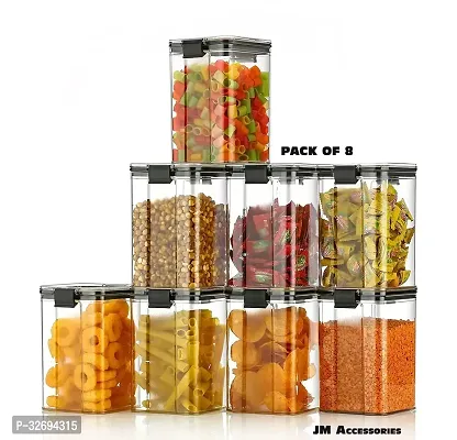 Useful Plastic Air Tight Storage Containers-1100 Ml Each, Pack Of 8-thumb0